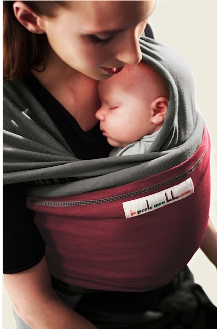 Слинг-шарф JPMBB трикотажный, цвет "серый - терракота"