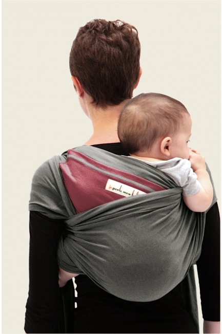 Слинг-шарф JPMBB трикотажный, цвет "серый - терракота"