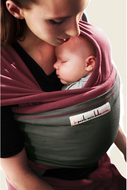 Слинг-шарф JPMBB трикотажный, цвет "терракота - серый"