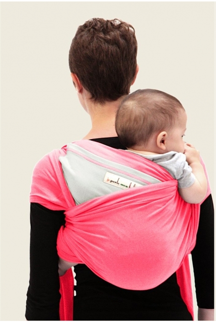 Слинг-шарф JPMBB трикотажный, цвет "бубль-гум - экрю"