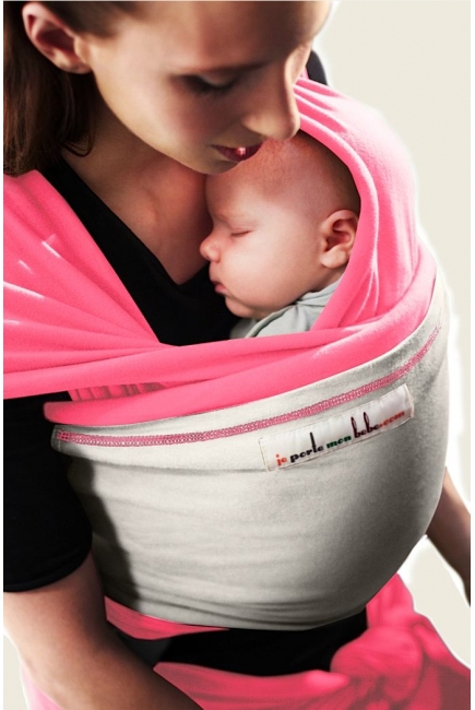 Слинг-шарф JPMBB трикотажный, цвет "бубль-гум - экрю"