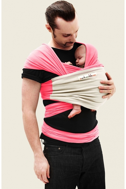 Слинг-шарф JPMBB трикотажный, цвет "бубль-гум - экрю"