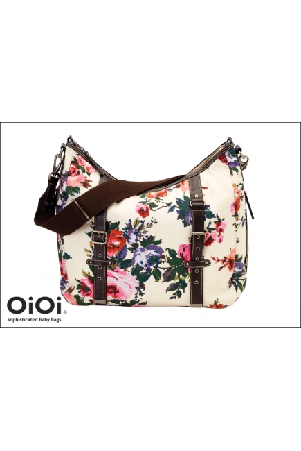 Сумка для мамы OiOi English Rose, цвет белый