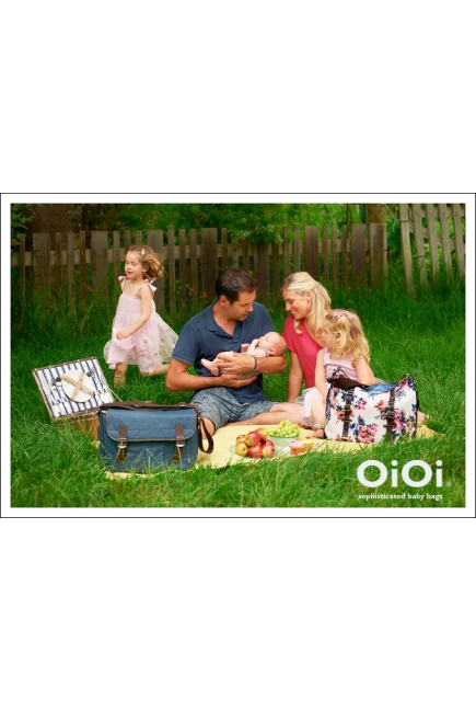 Сумка для мамы OiOi English Rose, цвет белый