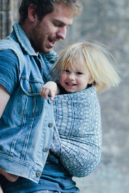 Слинг-шарф Didymos Indio (Prima) сине-белый