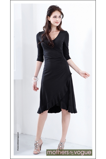 Платье Mothers en Vogue "Flamenco Wrap", цвет черный