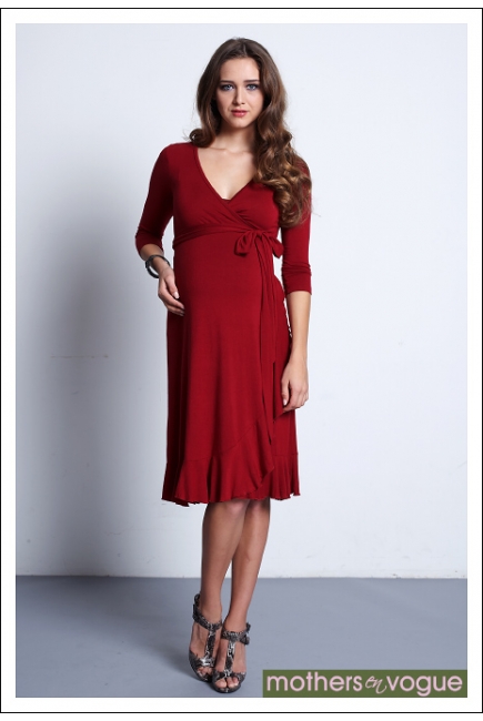 Платье Mothers en Vogue "Flamenco Wrap", гранатовый