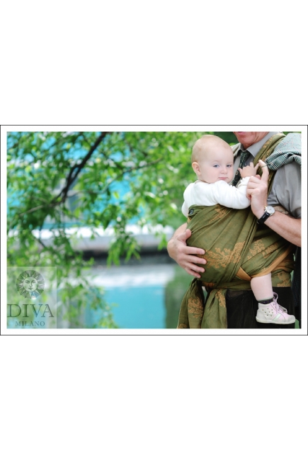 Слинг Diva Milano cо льном, Reticella Ulivo Dorato