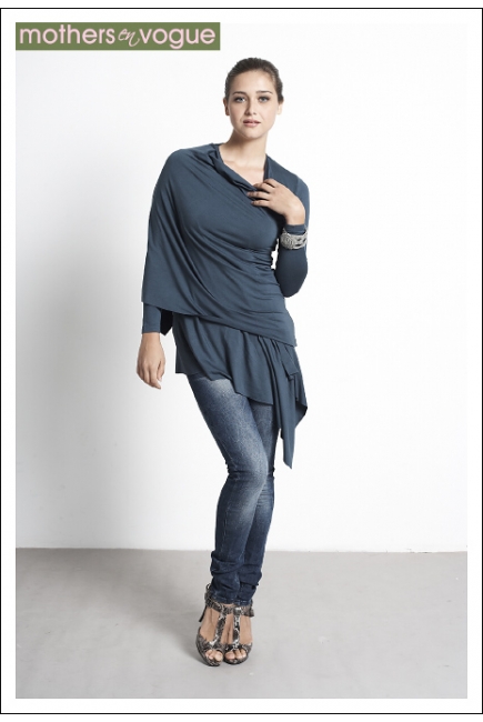 Кардиган для кормления "Sangha Waterfall", цвет серо-синий