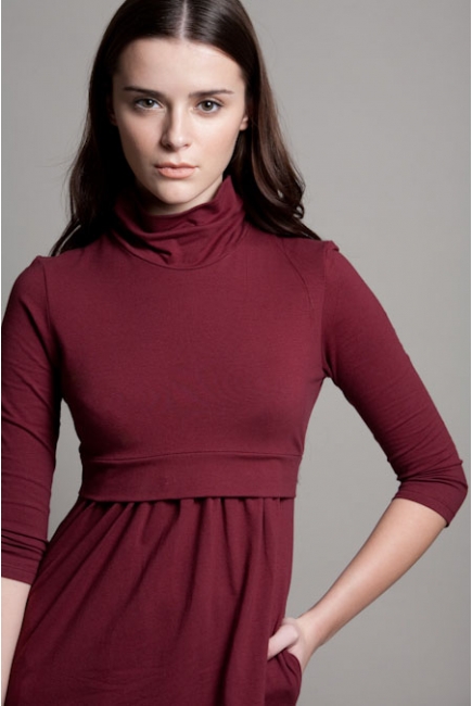 Платье DOTE "Skater", цвет бургунди