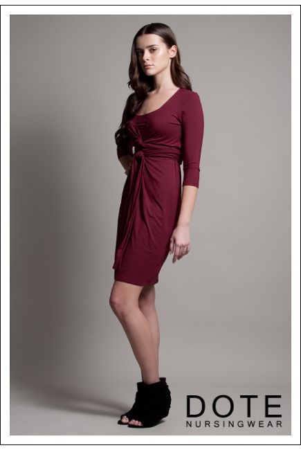 Платье DOTE "Skater", цвет бургунди