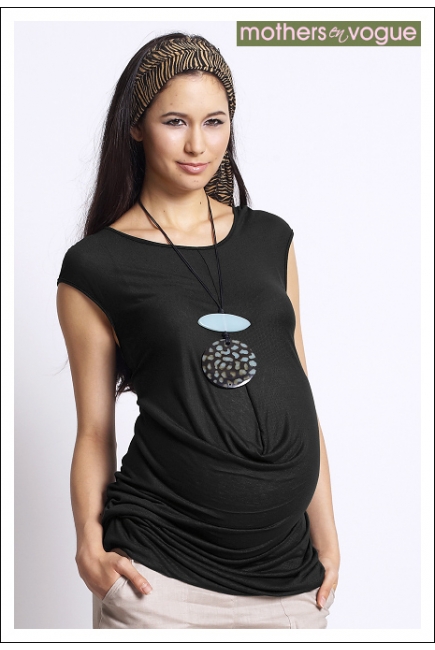 Туника для беременных Mothers en Vogue "Front Drop Formation", цвет черный