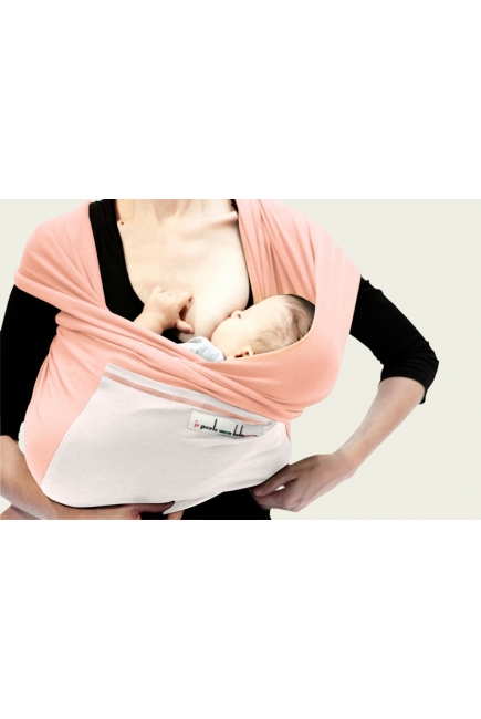 Слинг-шарф JPMBB трикотажный, цвет "светло-розовый - экрю"