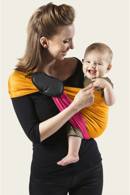 Слинг с кольцами JPMBB трикотажный, цвет "манго-фуксия"