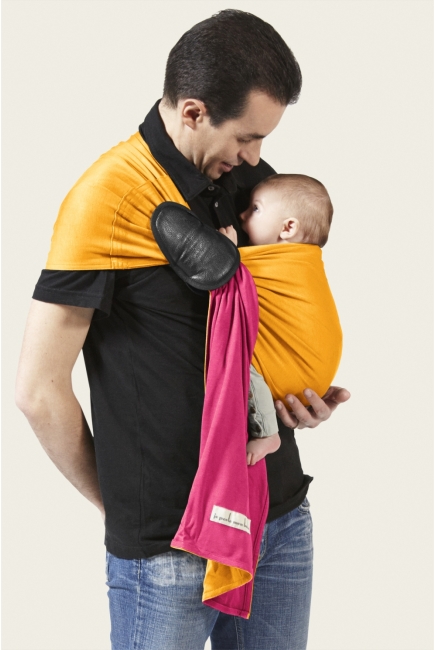 Слинг с кольцами JPMBB трикотажный, цвет "манго-фуксия"