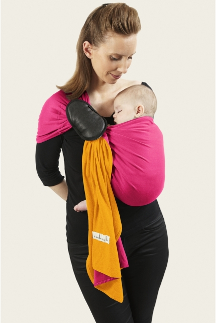 Слинг с кольцами JPMBB трикотажный, цвет "манго-фуксия"