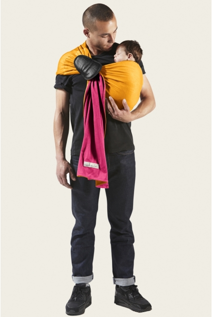 Слинг с кольцами JPMBB трикотажный, цвет "манго-фуксия"