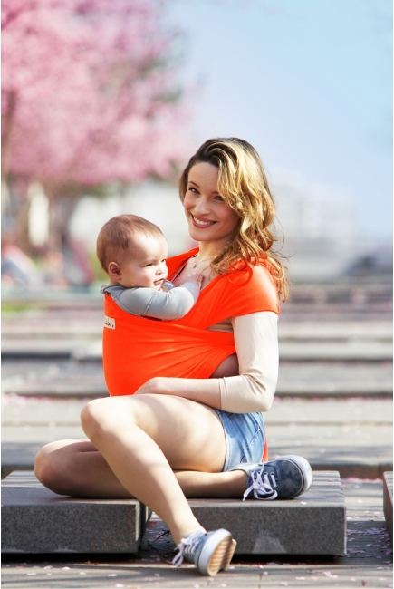 Слинг-шарф JPMBB трикотажный Basic, Fluo Orange