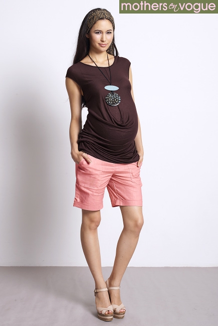 Шорты для беременных и кормящих Mothers en Vogue Boardwalk, розовый