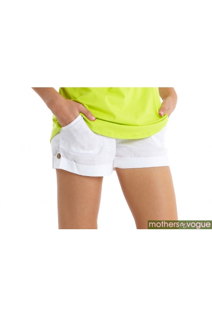 Шорты для беременных и родивших Mothers en Vogue Boardwalk короткие, белый