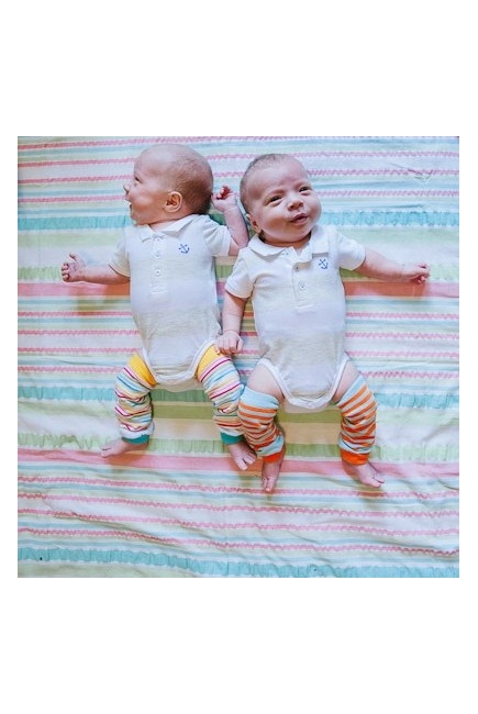 Гетры Babylegs для новорожденных "Lil' Orange/Aqua"