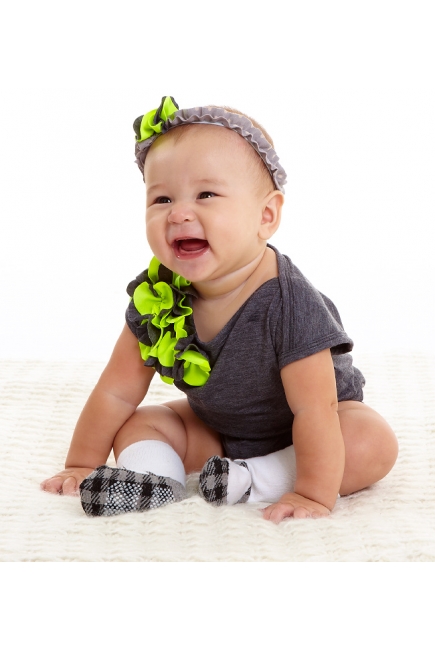 Боди Mothers en Vogue Love Notes для малыша темно-серый (Charcoal)