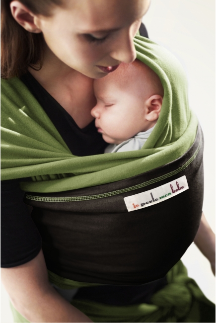 Слинг-шарф JPMBB трикотажный, цвет "фисташковый-кофейный"