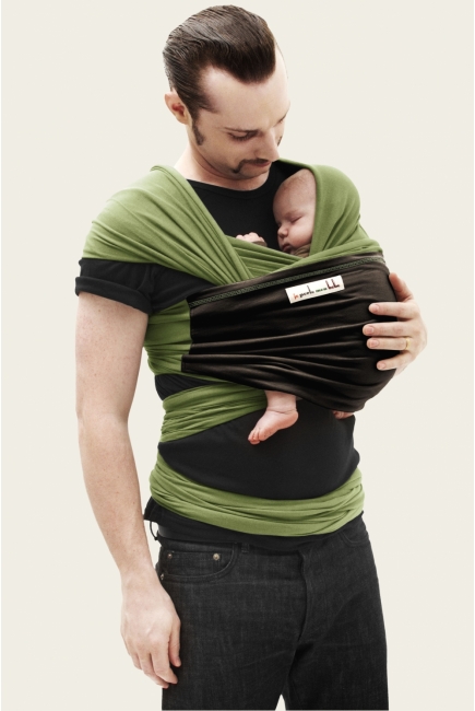 Слинг-шарф JPMBB трикотажный, цвет "фисташковый-кофейный"