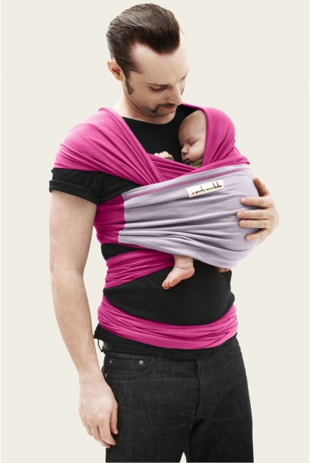 Слинг-шарф JPMBB трикотажный, цвет "фуксия - лавандовый"