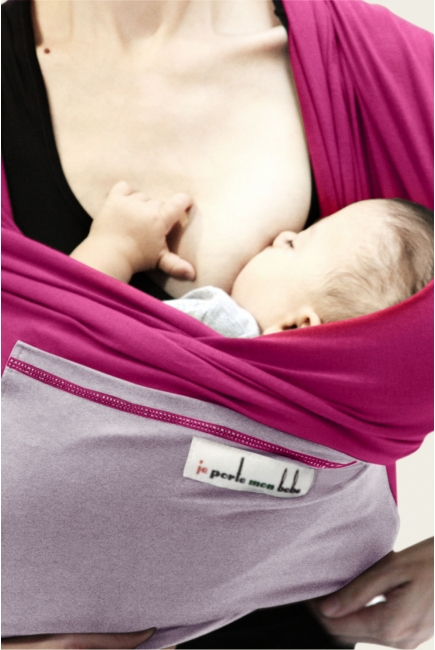 Слинг-шарф JPMBB трикотажный, цвет "фуксия - лавандовый"