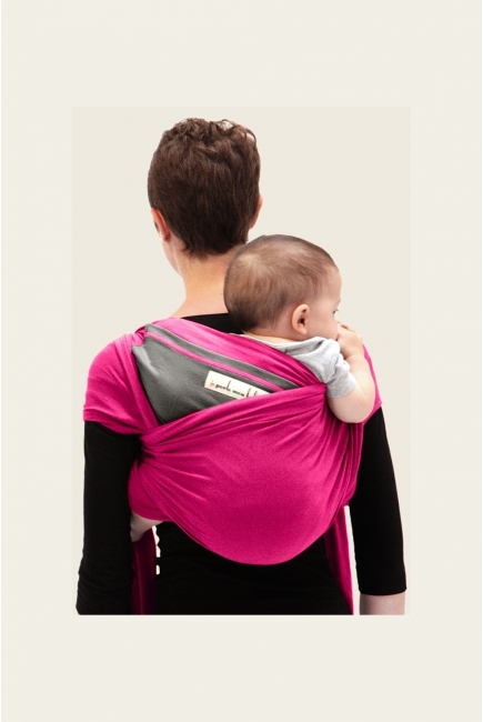 Слинг-шарф JPMBB трикотажный, цвет "фуксия - серый"