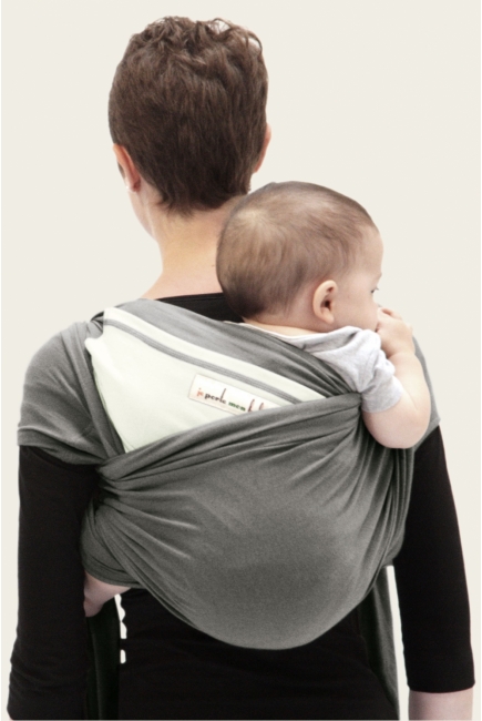 Слинг-шарф JPMBB трикотажный, цвет "серый - зеленый щербет"