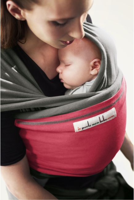 Слинг-шарф JPMBB трикотажный, цвет "серый - арбуз"