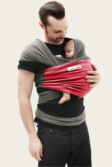 Слинг-шарф JPMBB трикотажный, цвет "серый - арбуз"