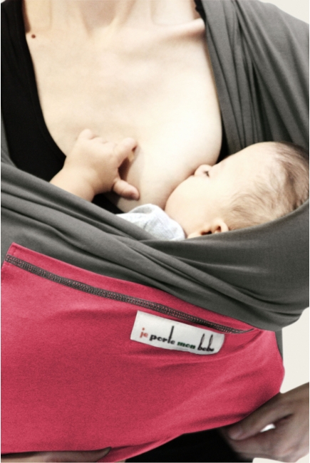 Слинг-шарф JPMBB трикотажный, цвет "серый - арбуз"