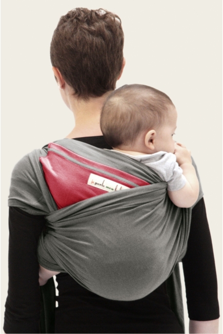 Слинг-шарф JPMBB трикотажный, цвет "серый - арбуз"