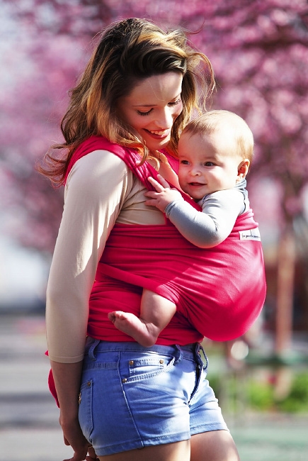 Слинг-шарф JPMBB трикотажный Basic, Fluo Pink