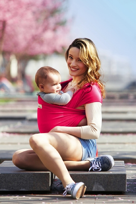 Слинг-шарф JPMBB трикотажный Basic, Fluo Pink