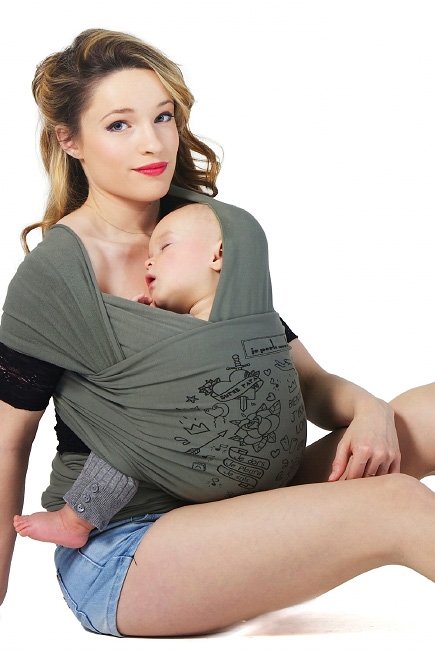 Слинг-шарф JPMBB трикотажный Basic, Tatoo Misty Green