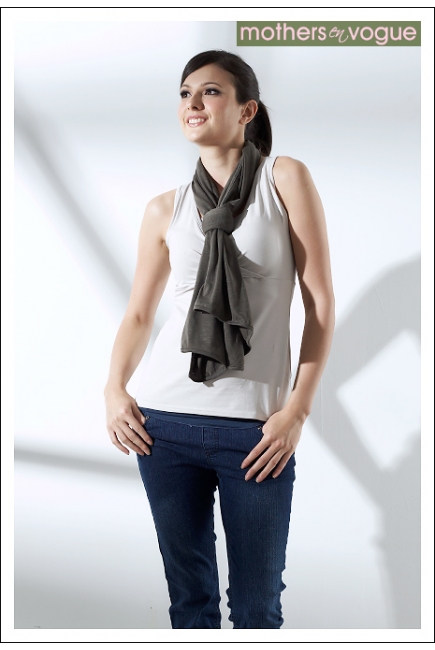 Пончо для кормления Mothers en Vogue из бамбука, цвет графитовый