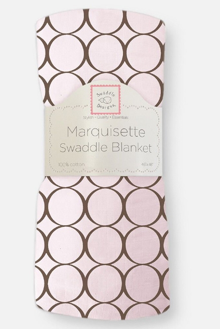Пеленка детская тонкая SwaddleDesigns Маркизет Pink w/BR Mod C
