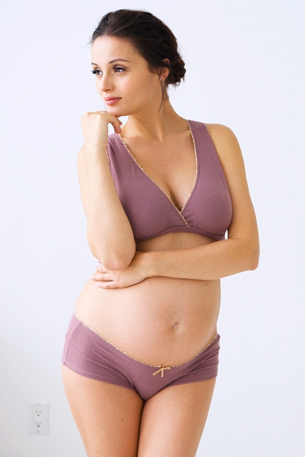 Шортики Belabumbum для сна из бамбука, сливовый