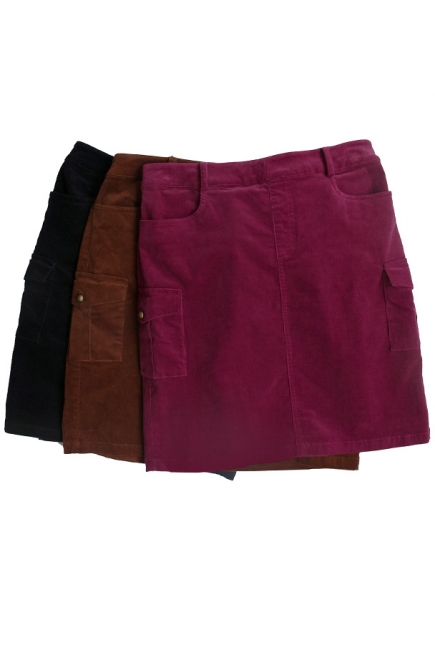 Юбка для беременных и родивших Mothers en Vogue Corduroy Utility, коричневый