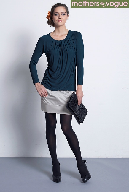 Топ для кормления Mothers en Vogue "Goddess Drape", Mood Indigo