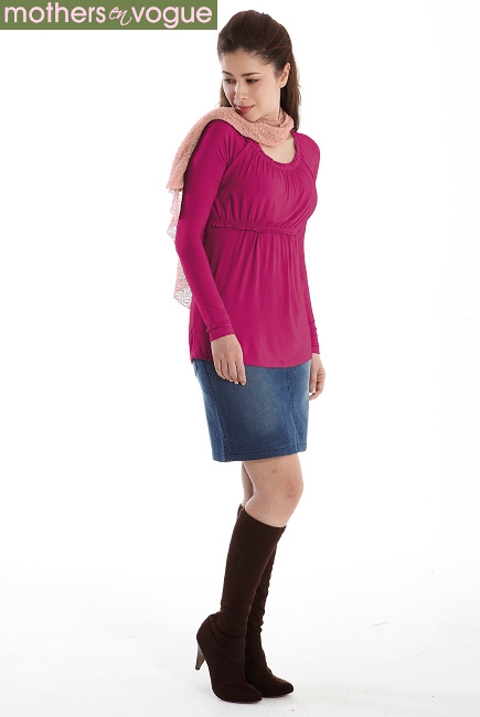 Топ для кормления Mothers en Vogue Olena Babydoll, вишневый