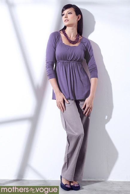 Топ для кормления Mothers en Vogue Olena Babydoll, сиреневый (Purple Ash)