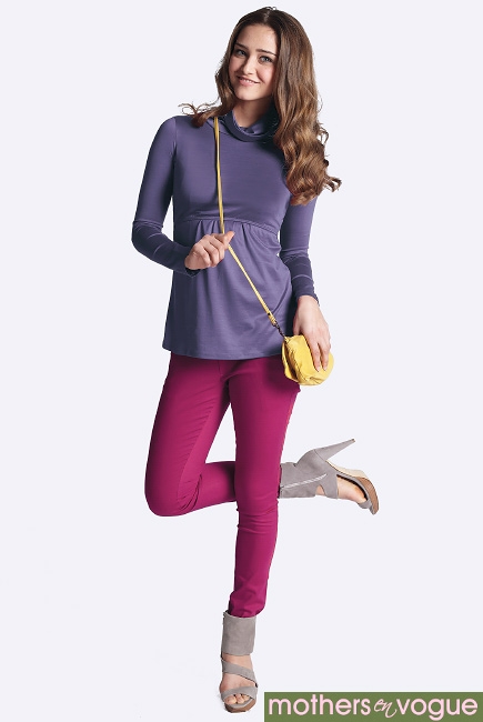 Топ для кормления Mothers en Vogue Must Have Turtleneck, сиреневый (Purple Ash)
