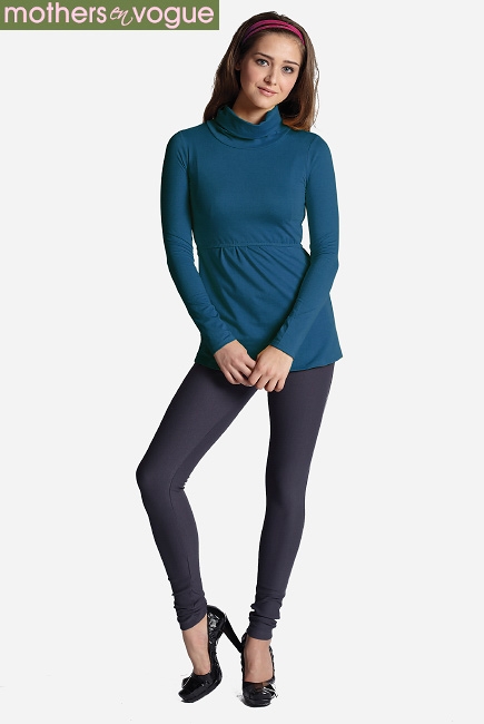 Топ для кормления Mothers en Vogue Must Have Turtleneck, синий (Arctic Teal)