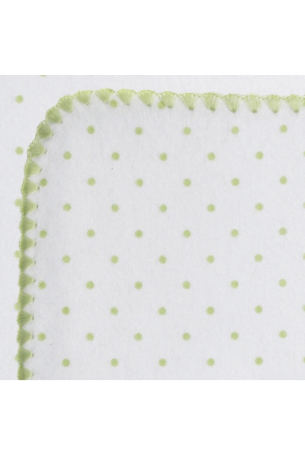 Фланелевая пеленка для новорожденного SwaddleDesigns Kiwi Polka Dot
