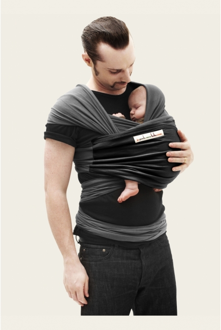 Слинг-шарф JPMBB трикотажный, цвет "антрацит-черный"